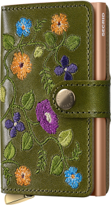 Secrid Miniwallet Premium Stitch Floral Olive