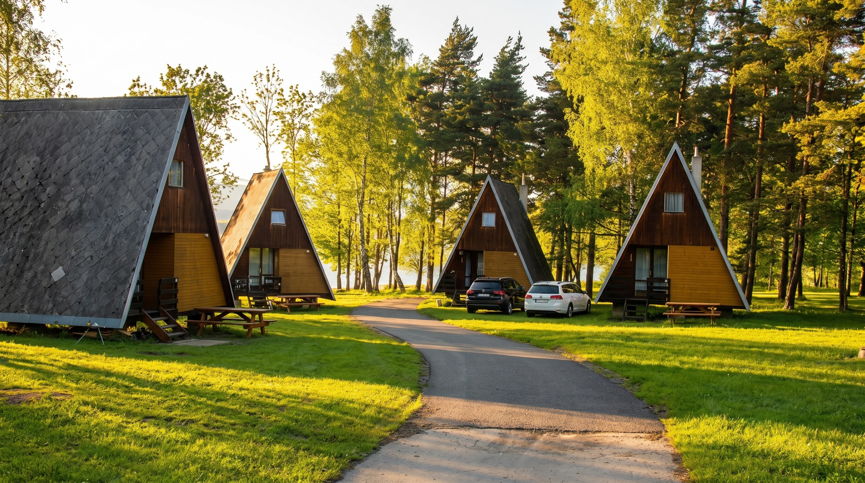 Camping Olšina на брега на езерото Lipno